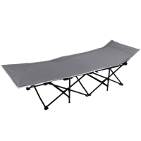 Кровать раскладная туристическая 185х60х50 см лежак раскладушка складная Серый SJ-0033-2G