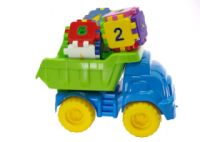 Детский игровой песочный набор 013585 с развивающим кубиком Голубой с салатовым