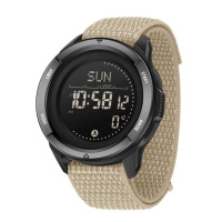 Тактичний чоловічий годинник Sanda 2197 Nylon Khaki з електронним циферблатом та підсвічуванням