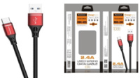 Кабель USB/TYPE-C REDDAX RDX-355 із ТРЕ пластику WHITE (1 м)