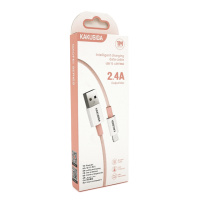 Кабель iKAKU KSC-723 GAOFEI smart charging cable for iphone, Pink, длина 1м, 2.4A, BOX