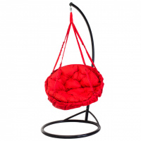 Кресло-гамак с опорой 220 см с круглым матрасом 250 кг 120 см Красное