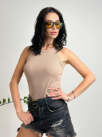 Майка жіноча рубчик «Effy» оптом | Батал Мокко, 50-52