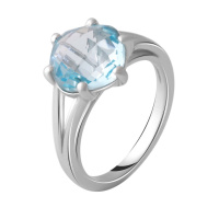 Серебряное кольцо CatalogSilver с натуральным топазом 4.792ct, вес изделия 3,78 гр (2049302) 18 размер
