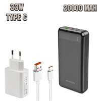 Комплект повербанк Borofone 20000 mAh BJ19A и адаптер для зарядки 33W Power adapter Suite + кабель Type c (ST)