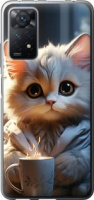 Чехол на Xiaomi Redmi Note 11 Pro White cat 5646u-2512