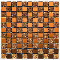 Мозаика из декоративного стекла 298х298х4,5мм Оранж SW-00002360