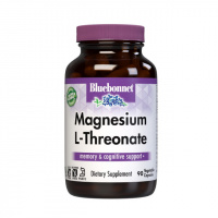 L-Треонат Магния, Magnesium L-Threonate, Bluebonnet Nutrition, 90 вегетарианских капсул