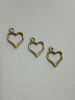Подвеска «сердце»/ 1,5×2см/ бронза