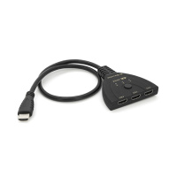 Разветвитель HDMI 1=>3 порта, 4К, кабель 30см, Box