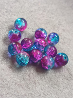 Бусины керамика/ 8 мм/ цена за 1 шт/ фиолетово-синий