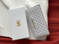 Гаманець Michael Kors великий напис білий