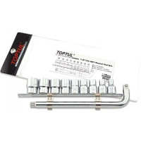 Набор головок и вороток на планке TOPTUL 1/2« 8-22мм GAAG1007