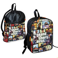 Шкільний рюкзак дитячий GTA Grand Theft Auto + Сумка для взуття спортивної форми рюкзак-мішок хлопчикові (01915)
