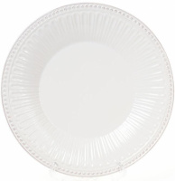 Набор 3 обеденные тарелки Stone Flower Ø25см, белые