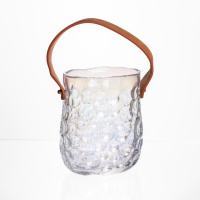 Ваза сумочка с ручкой 11.5×7.5×15 см декоративная Прозрачный HP-19-153-3