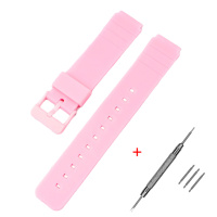 Ремінець для годинника Casio MQ-24 All Pink рожевий поліуретановий (1051-0888)