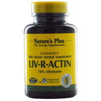 Расторопша для Печени, Liv-R-Actin Milk Thistle, Natures Plus, 90 вегетарианских капсул