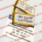 Литий-полимерный аккумулятор 4*29*70mm (Li-ion 3.7В 1100мА·ч)