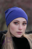 Жіноча шапка з трикотажу оптом електрик