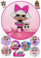 Вафельные картинки на тему: Куклы LoL