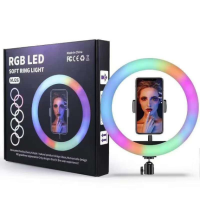 Кільцева LED лампа RGB MJ26 (1 кріплення) (управління на дроті)