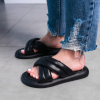 Шлепанцы женские Fashion Basil 3631 37 размер 24 см Черный