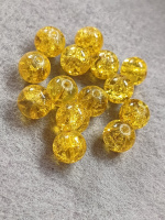 Бусины керамика/ 8 мм/ цена за 1 шт/ желтый