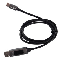 Кабель VOIN CC-3201C GY , USB - Type C 3А, 1m, grey с дисплеем (CC-3201C GY)