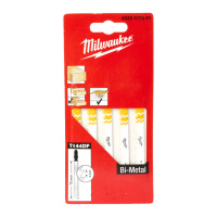 Полотна для лобзиків T144DF Bi-Metal MILWAUKEE, 75х4,0мм, (5шт), (деревина, швидкий різ)