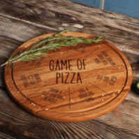 Доска для нарезки «Pizza Board Game» персонализированная, 30 см, английский