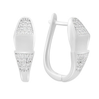 Серебряные серьги CatalogSilver с фианитами (2192800)