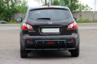 Задняя дуга AK011 Черная (нерж.) для Nissan Qashqai 2007-2010 гг