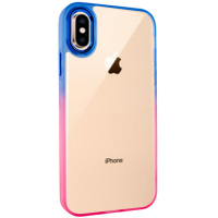 Чехол TPU+PC Fresh sip series для Apple iPhone XS Max (6.5«») Розовый / Синий - купити в SmartEra.ua