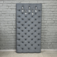 Настенная вешалка-панно Парма-1 160х70см велюр серый 7-0-0