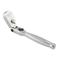 Тріскачка хромована шарнірна для головок 1/4'' MILWAUKEE, 140мм