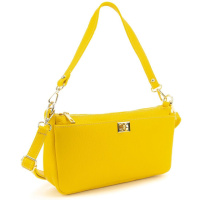 Компактне шкіряне жовте кросбоді Італія 79568Y