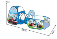 Дитячий Намет з Баскетбольним Кільцем та Тунелем «Паровозик Томас»