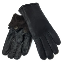 PODIUM Перчатка Мужская кожа M05120-7 black мех Распродажа