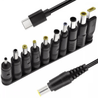 DM Кабель для ноутбука Type-C to DC 10-in-1 Black