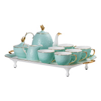 Чайний сервіз Ingri порцеляновий на 6 персон, бірюзовий