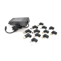 Универсальный БП 90W, корпус - пластмасса, ручная регулировка, 12 Г-образных разъемов, Блистер