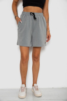 Шорти жіночі однотонні, колір сірий, 238R777