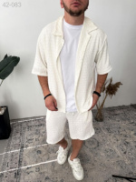 Комплект сорочка/шорти - Білий - 42-083