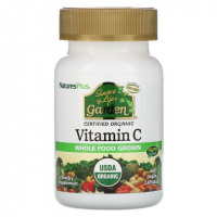 Витамин С органический, VITAMIN C, 500 мг, Nature's Plus, 60 Вегетарианских Капсул