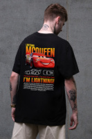 Оверсайз футболка Without з принтом Mcqueen Black