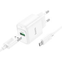 МЗП Hoco C140A Smart QC3.0 18W (1USB-A) + кабель USB to MicroUSB