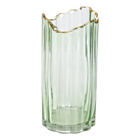 Ваза декоративна Glass Flower скляна 24.5 см, зелений