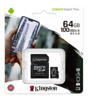 Карта пам'яті micro SDHC 64GB Kingston (class 10) (UHS-3) (з адаптером)