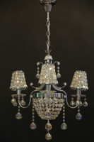 Хрустальная люстра SVLIGHT четырехламповая D61A01/4 хром+колор